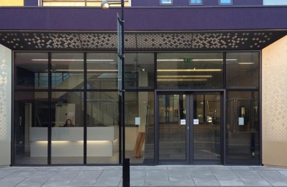 St Elizabeth's House, Laser Cut Anodised Cladding, LED Illuminated